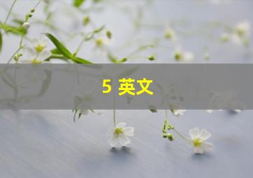 5 英文